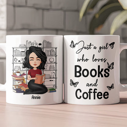 Just A Girl Who Loves Books And Coffee - Custom Gift Set