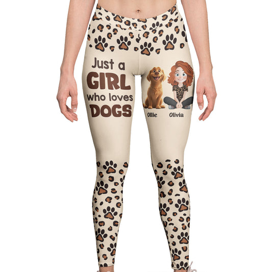 Just A Girl Who Loves Dogs - Personalized Leggings
