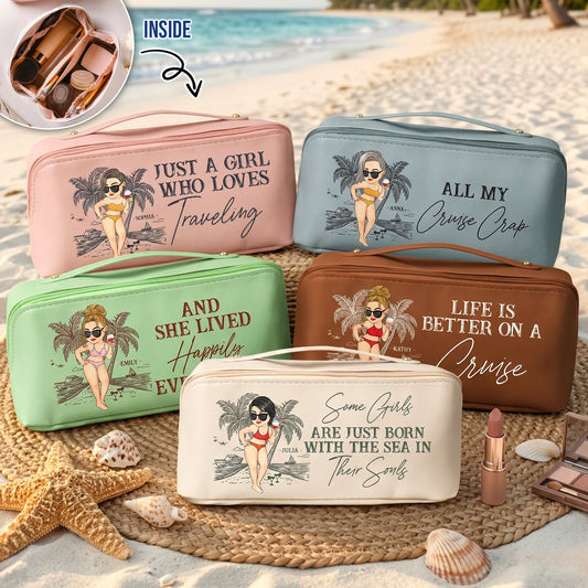 Just A Girl Who Loves Traveling - Personalized Makeup Bag