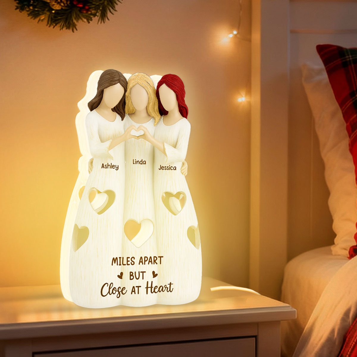 No Greater Gift than Sisters - Personalized Light Box - Heartwarming Christmas Gift for Sisters