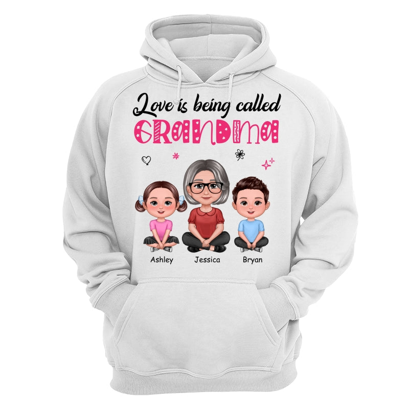 Pretty Doll Grandma Grandkids Love Is Being Called Mom Grandma Personalized Shirt