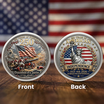 Descendant Of A Patriot - Coin