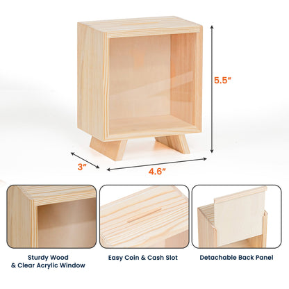 Kid Initial - Personalized Wooden Money Box
