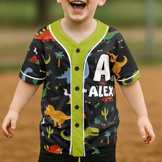 Kid Pattern Custom Name - Personalized Jersey Shirt