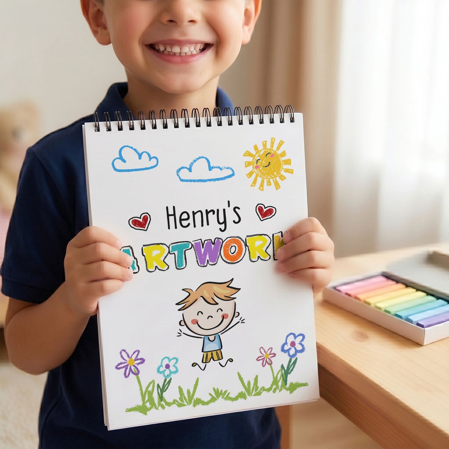 Kid's Artwork - Personalized Sketch Book