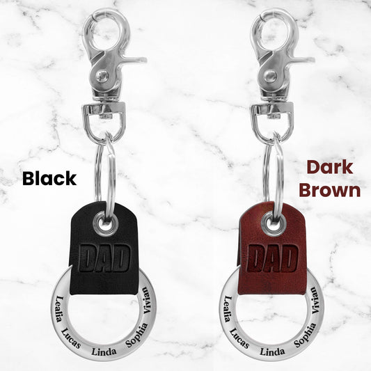 Father's Day Gifts, Kids' Names - Personalized Coordinates Keychain