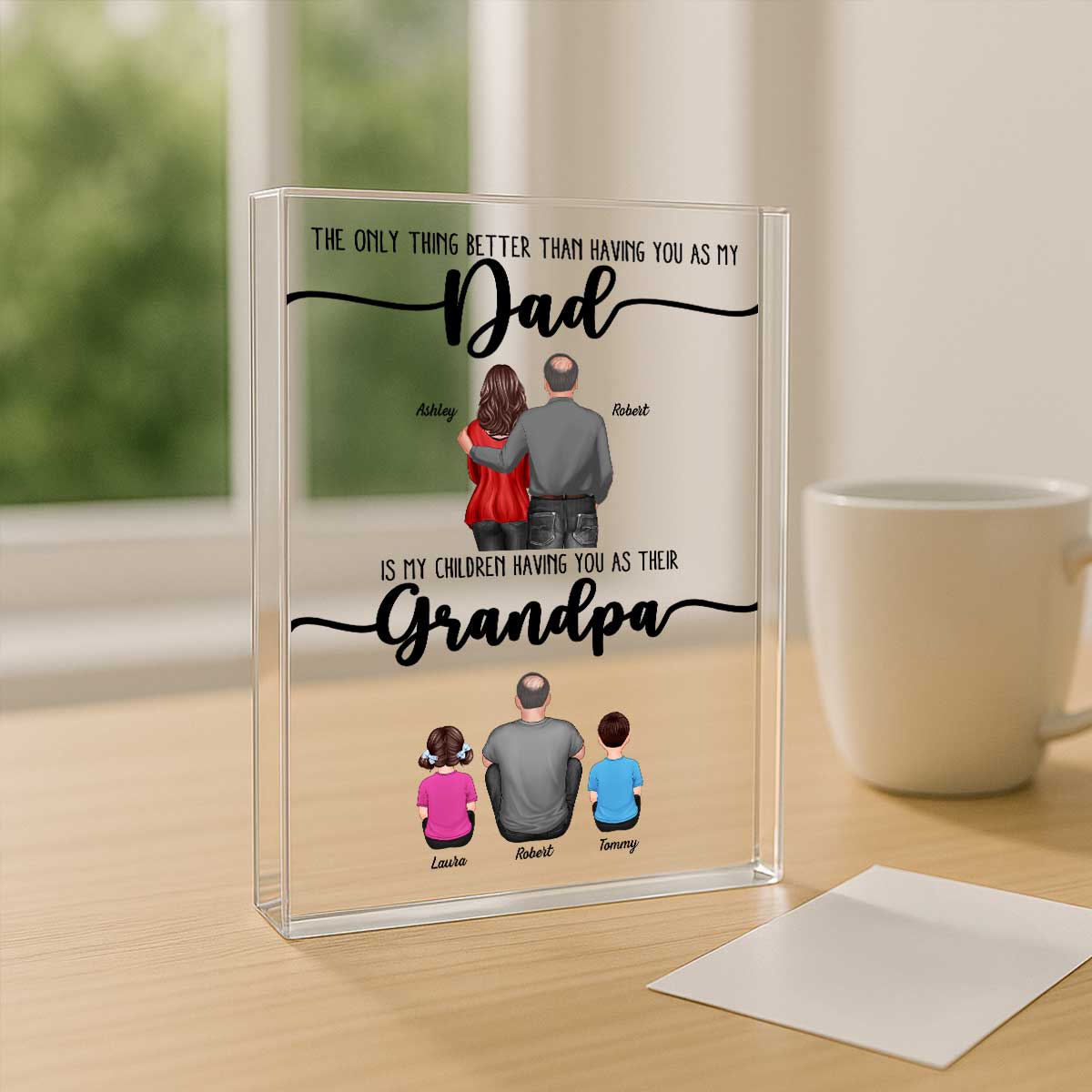 The Only Thing Better Than Dad Grandpa Back View Personalized Acrylic Block,  gift from Daughter