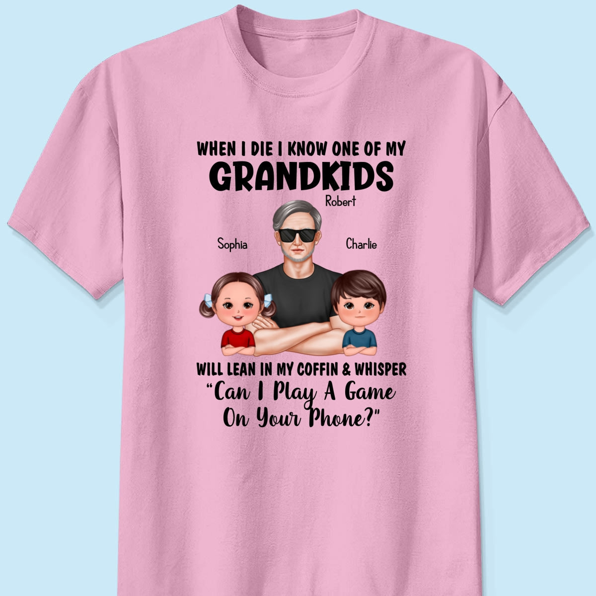 Funny Shirt For Grandpa Man And Kids Personalized Shirt