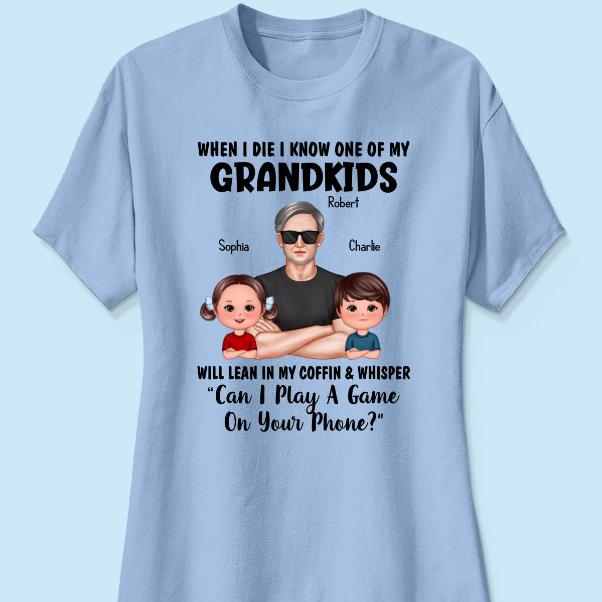 Funny Shirt For Grandpa Man And Kids Personalized Shirt