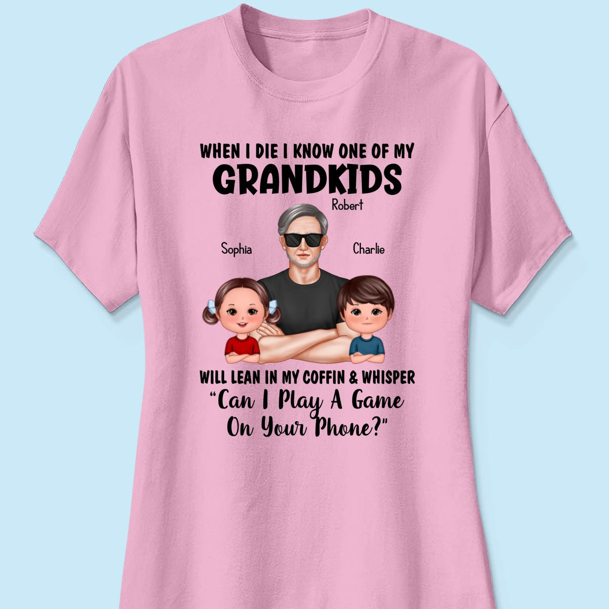 Funny Shirt For Grandpa Man And Kids Personalized Shirt