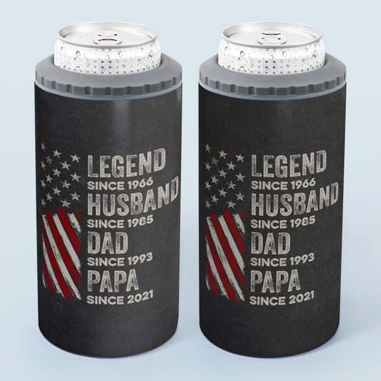 Father's Day Gifts, Legend, Husband, Dad And Grandpa - Personalized Can Cooler