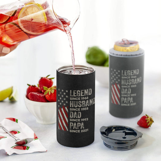 Father's Day Gifts, Legend, Husband, Dad And Grandpa - Personalized Can Cooler