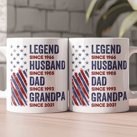 Father's Day Gifts, Legend, Husband, Dad And Grandpa - Personalized Mug