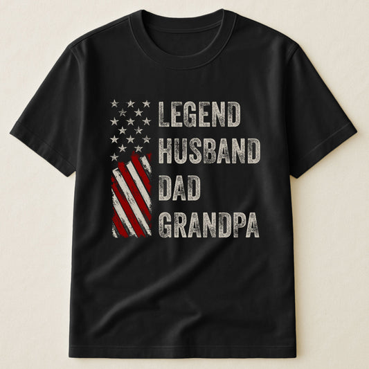 Father's Day Gifts, Legend, Husband, Dad And Grandpa - Shirt