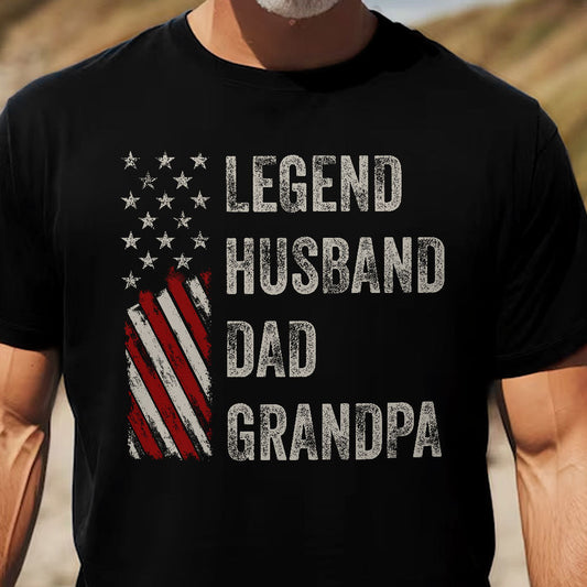 Father's Day Gifts, Legend, Husband, Dad And Grandpa - Shirt