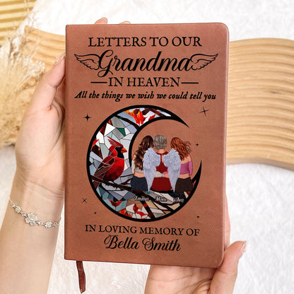 Letters To Loved One In Heaven - Personalized Leather Journal