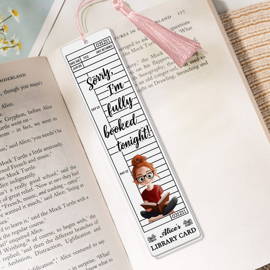 Library Card Bookmark For Book Lovers, Book Club Besties, Librarians - Custom Acrylic Bookmark