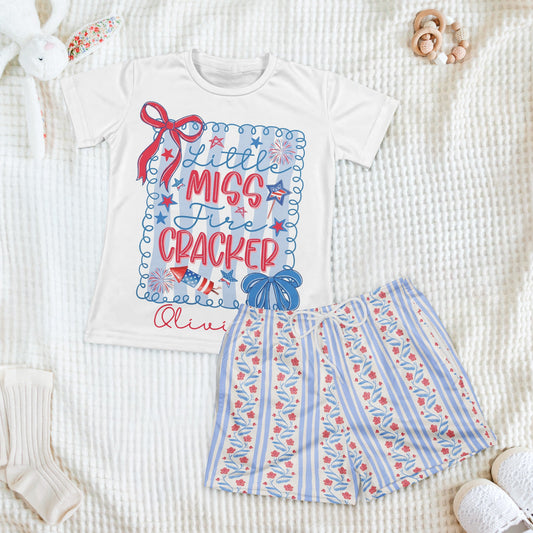 Little Miss Mister Firecracker 250th Anniversary - Personalized Kids Clothing Set