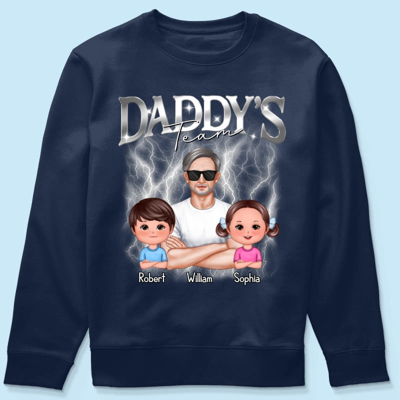 Bootleg Daddy‘s Team Dad & Kids Personalized Shirt