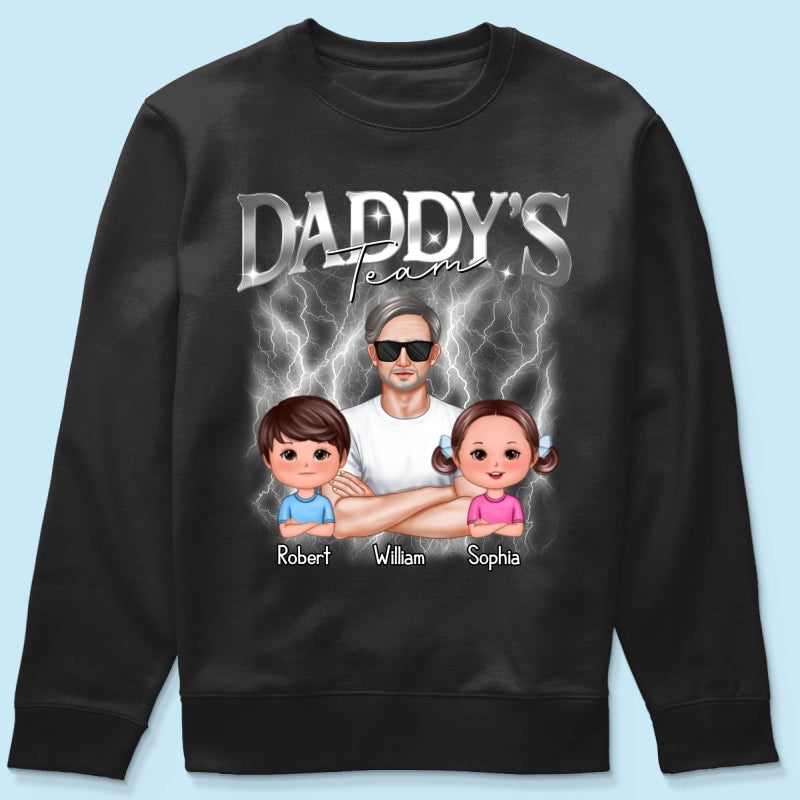 Bootleg Daddy‘s Team Dad & Kids Personalized Shirt