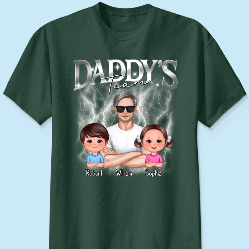 Bootleg Daddy‘s Team Dad & Kids Personalized Shirt