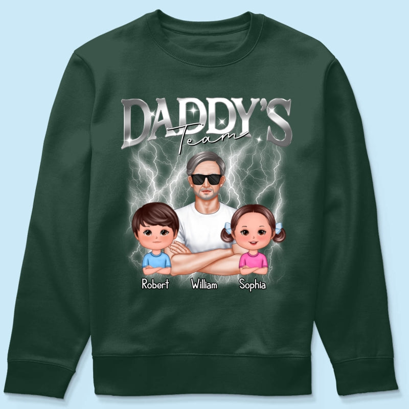 Bootleg Daddy‘s Team Dad & Kids Personalized Shirt
