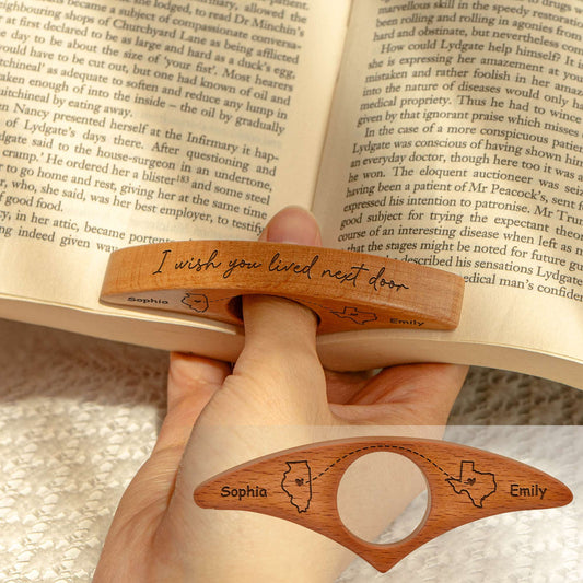 Long Distance Friends Siblings, Family - Personalized Book Page Holder