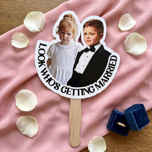Look Who's Getting Married - Wedding Gifts Favors, Bachelor Party Gift - Personalized Fan