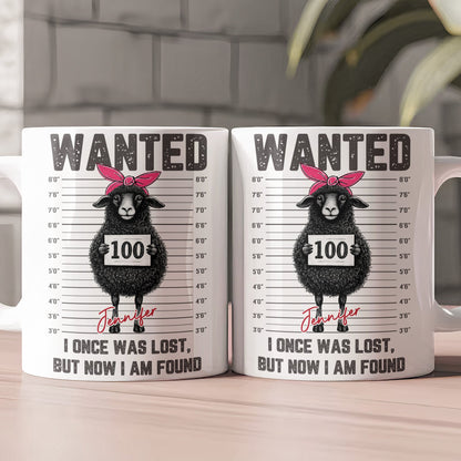 Lost Sheep Christian - I Once Was Lost, But Now I Am Found - Personalized Mug