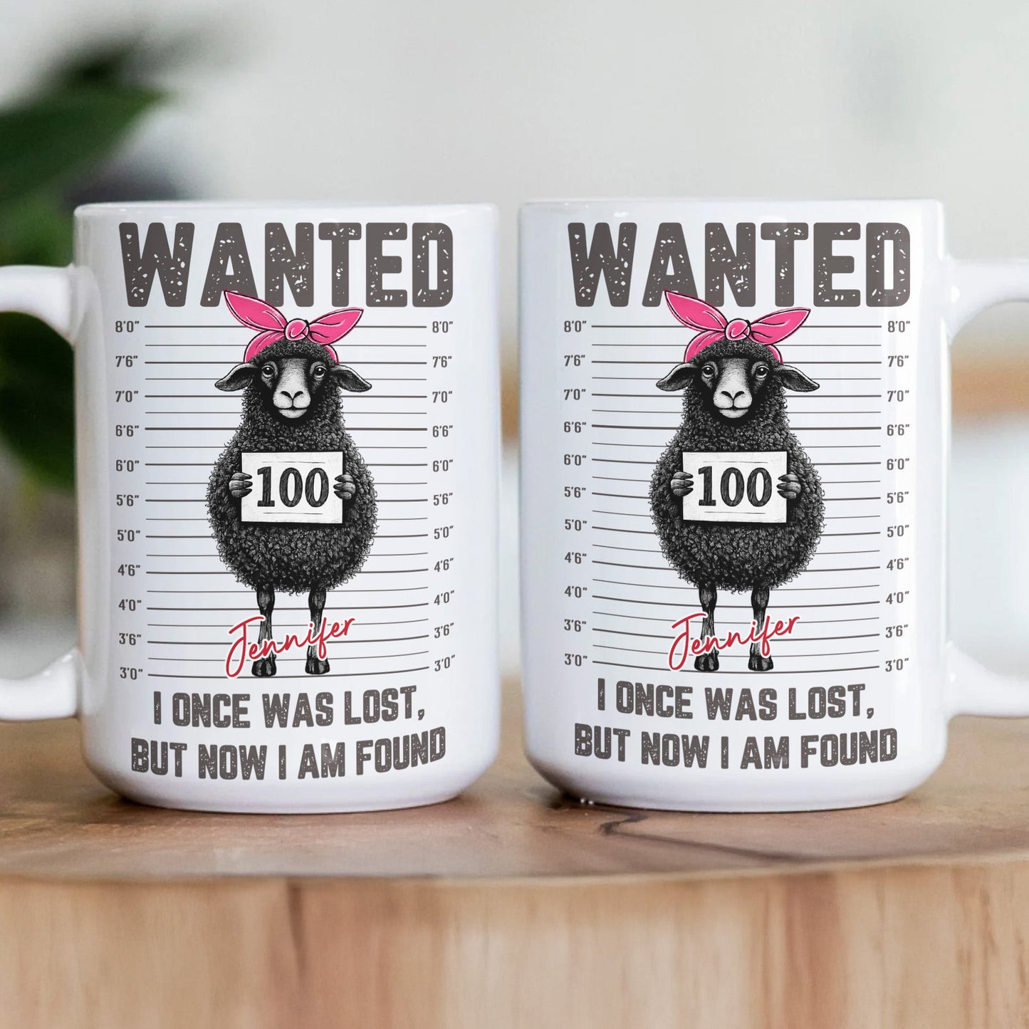 Lost Sheep Christian - I Once Was Lost, But Now I Am Found - Personalized Mug