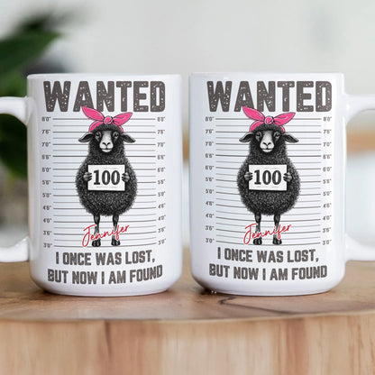 Lost Sheep Christian - I Once Was Lost, But Now I Am Found - Personalized Mug
