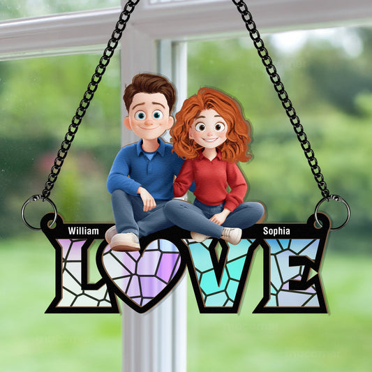 Love Together - Personalized Window Hanging Suncatcher Ornament