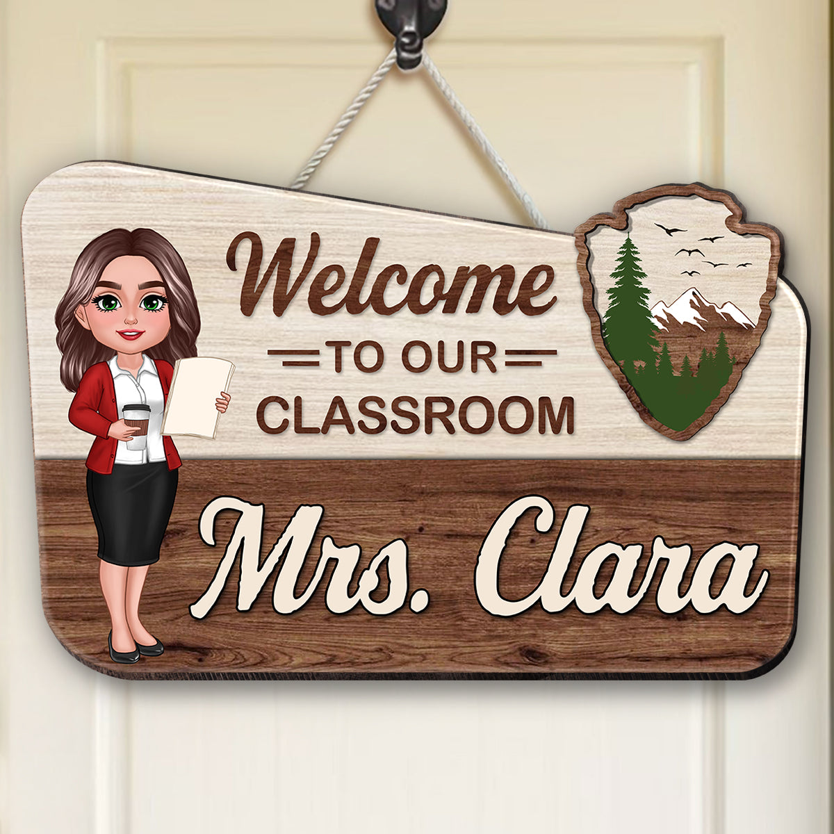 Welcome Classroom Let Adventure Begin Personalized Wood Sign, Back To School gift, Classroom Decor