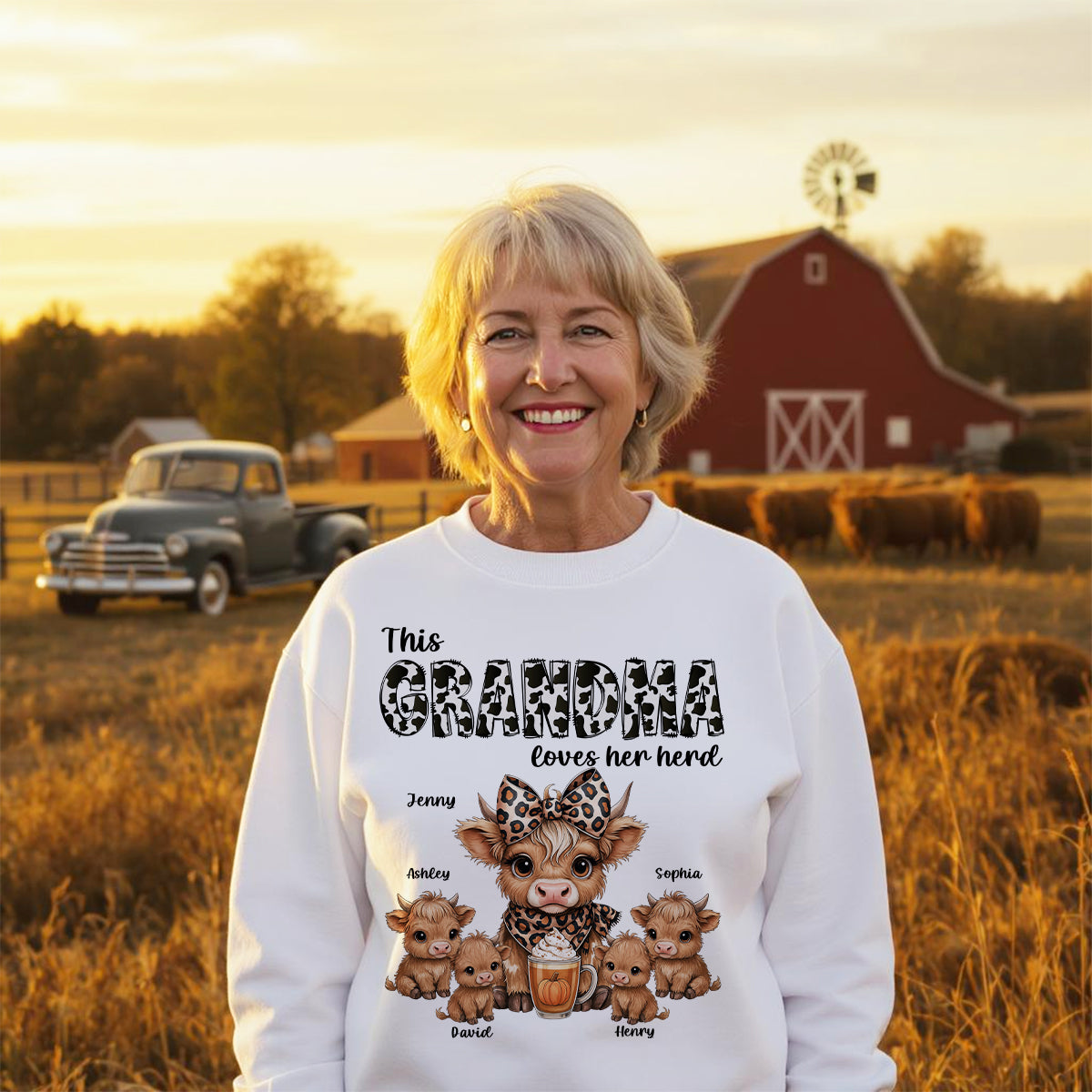 This Mama Grandma Loves Her Herds – Cozy Fall Vibe - Personalized Shirt