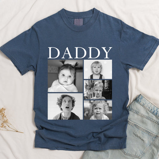 Father's Day Gifts, Mama, Daddy, Gigi, Papa Custom Nicknames - Retro Vintage Custom Kids' Photo - Personalized Photo Comfort Tee