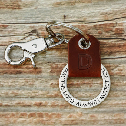 May The Lord Always Protect You - Personalized Coordinates Keychain