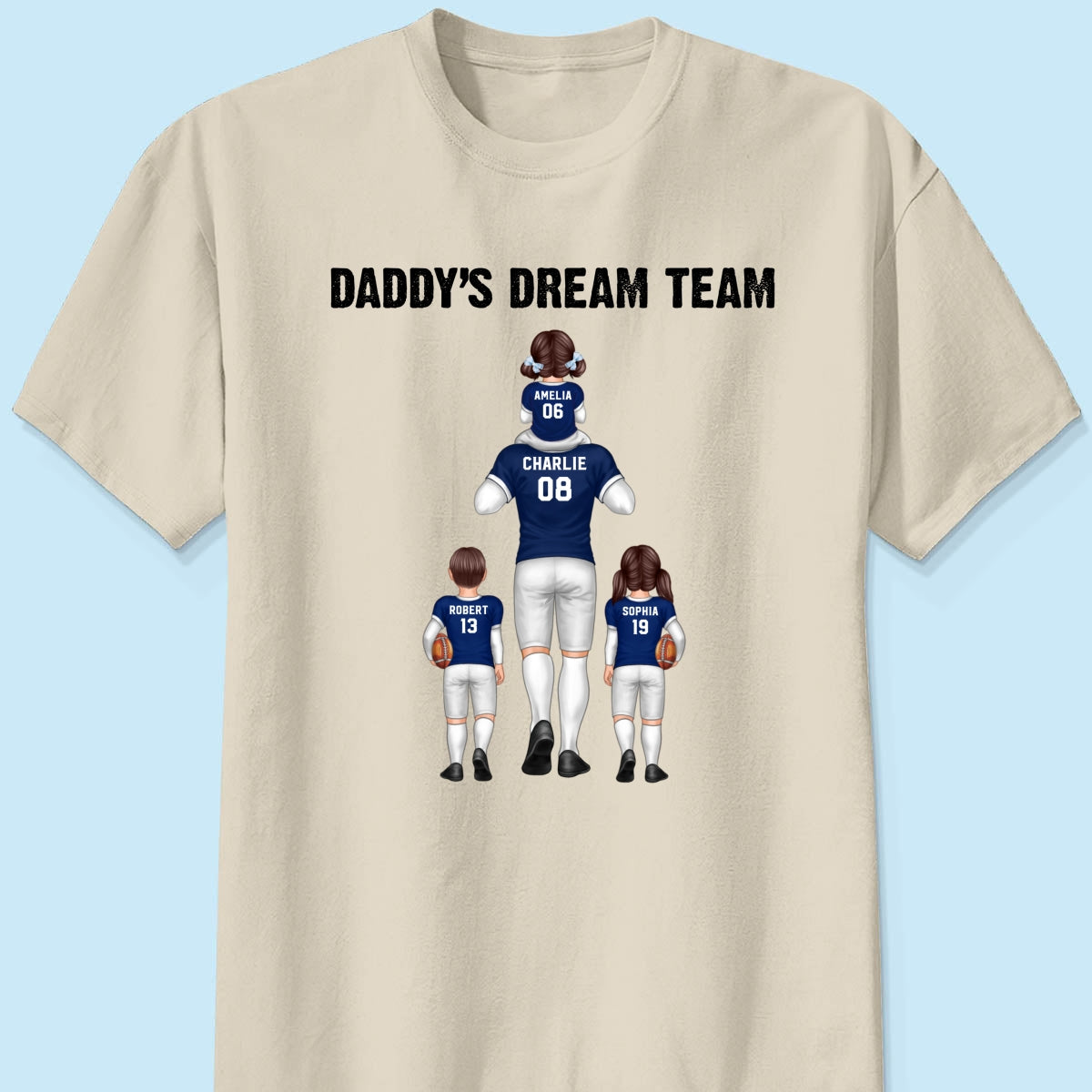American Football Fan Dad Dream Team Personalized Shirt