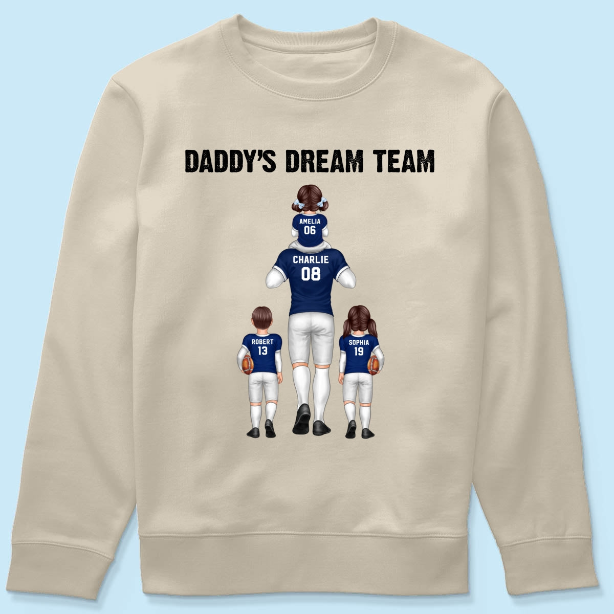 American Football Fan Dad Dream Team Personalized Shirt