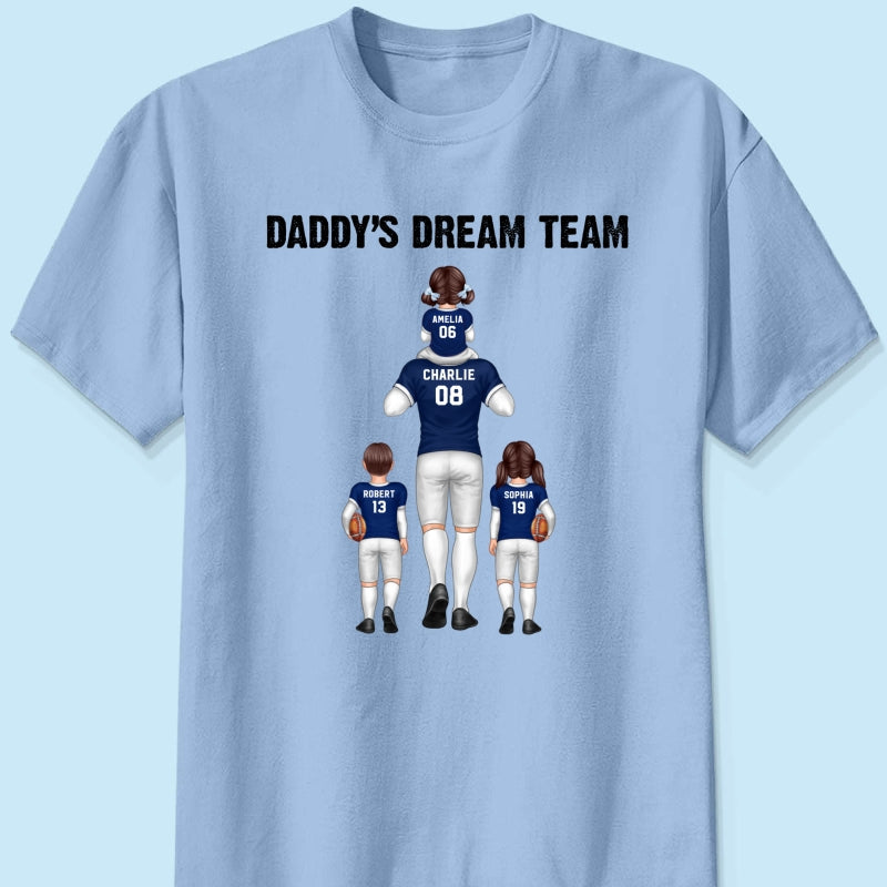 American Football Fan Dad Dream Team Personalized Shirt