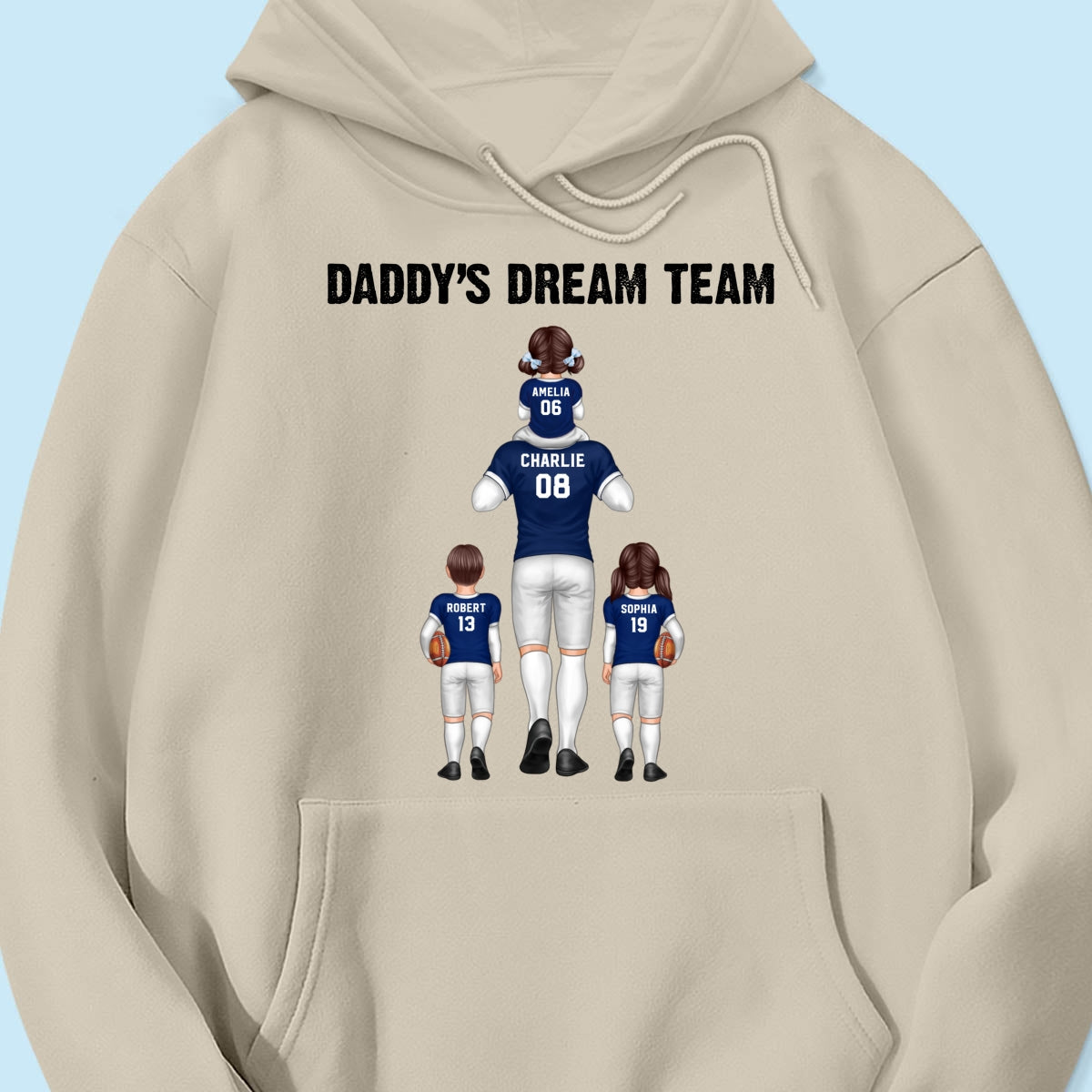 American Football Fan Dad Dream Team Personalized Shirt