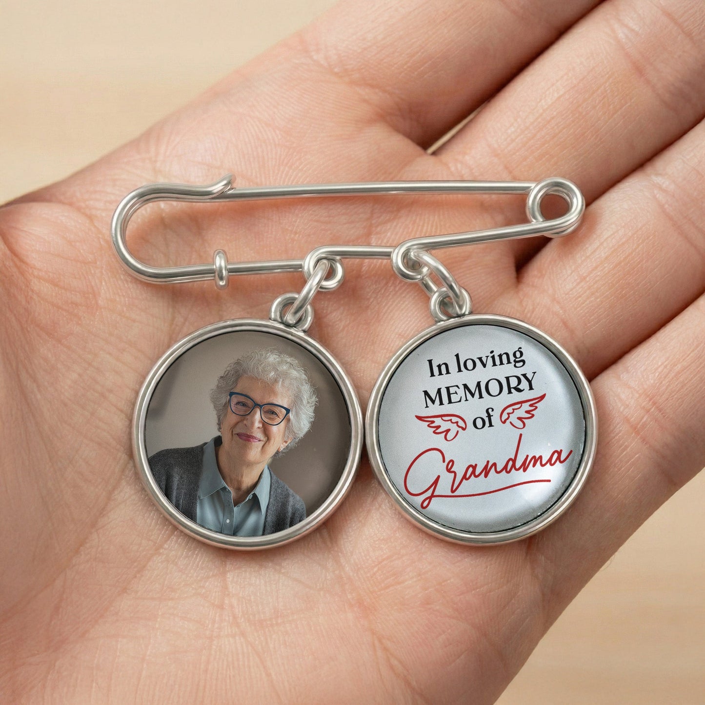 Memorial On Graduation Day - Personalized Lapel Pin With Charms