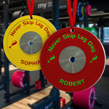 [Only available in the U.S] Merry Liftmas - Personalized Aluminum Ornament