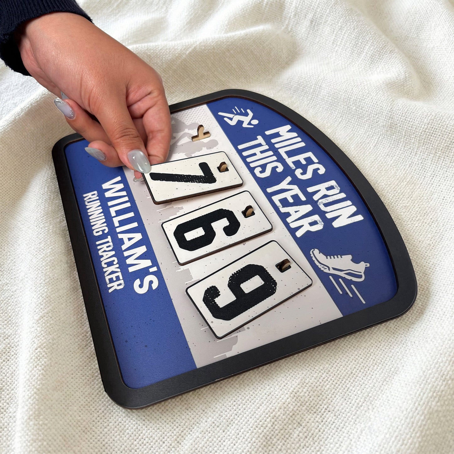 Miles Run This Year - Personalized Running Counter Sign