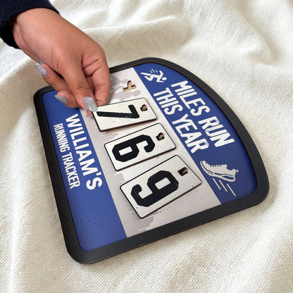 Miles Run This Year - Personalized Running Counter Sign