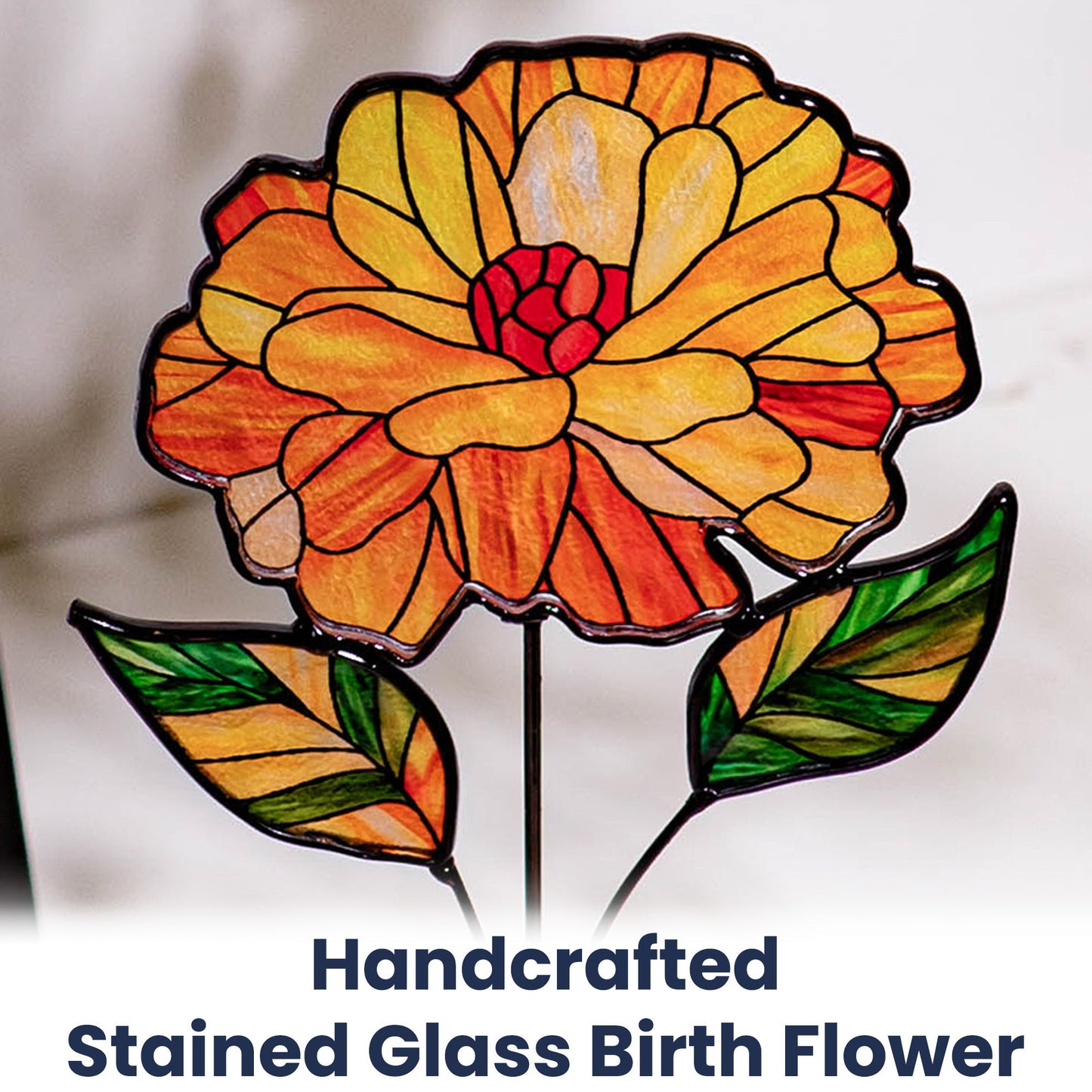 If Besties Were Flowers I'd Pick You - Custom Stained Glass Birth Flower Suncatcher