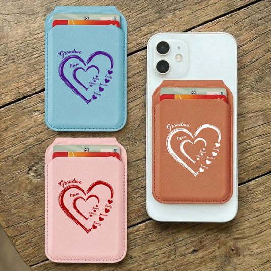 Mom, Grandma's Sweethearts - Personalized Wallet Compatible With Magsafe