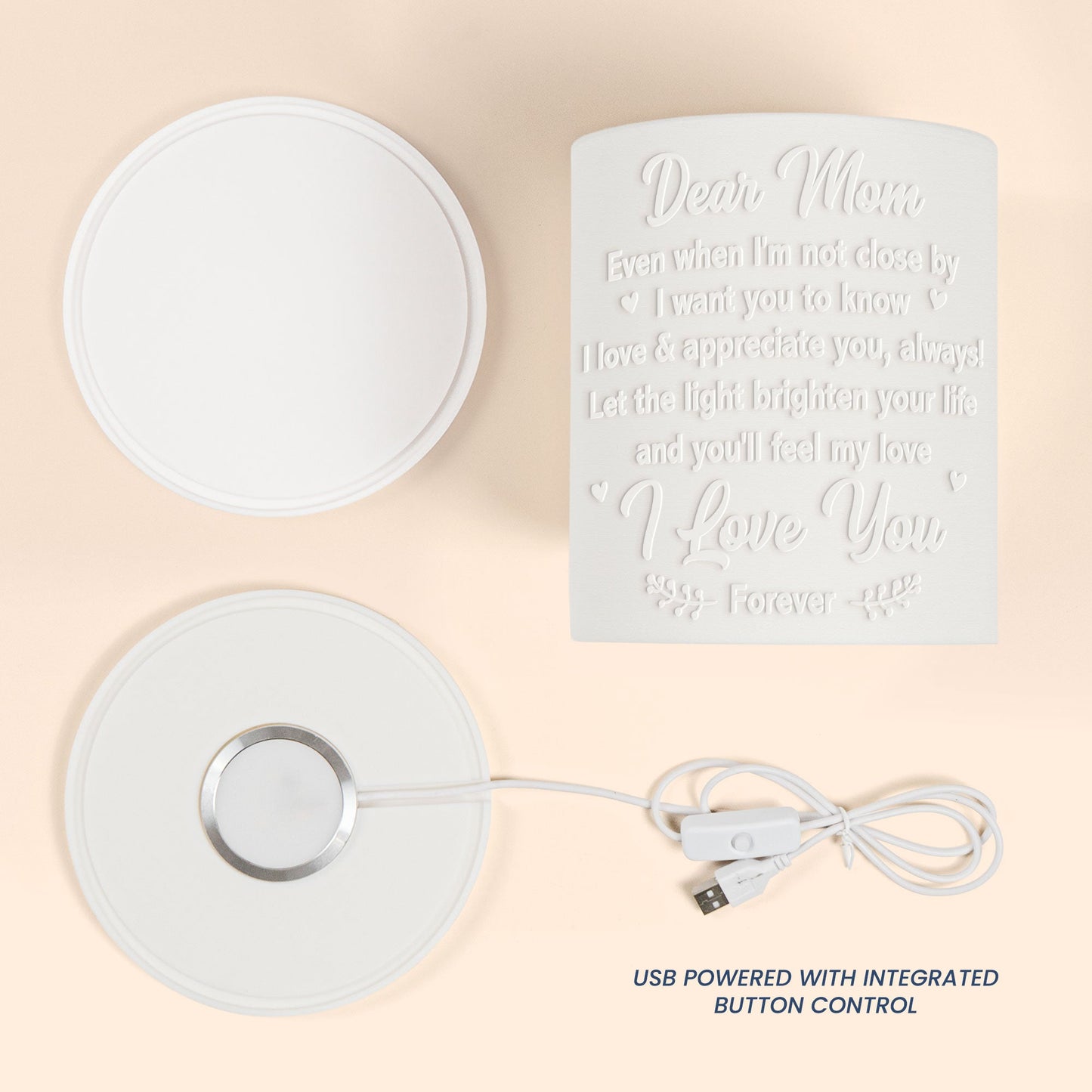 Mom, Let The Light Brighten Your Life - Personalized Night Light