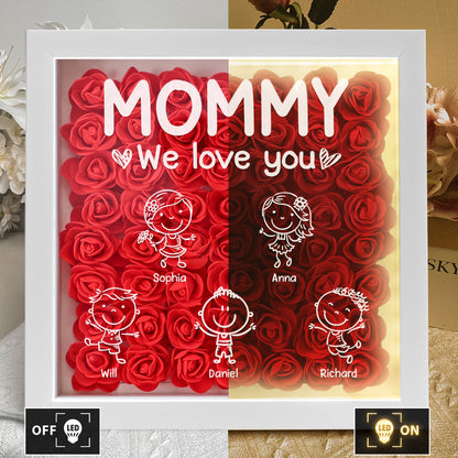 Mommy We Love You Doodle - Personalized Shadow Box