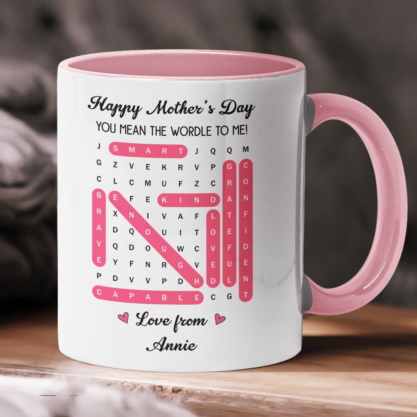 Mommy You Mean The Wordle To Us Word Search Game Gift Idea - Personalized Mug