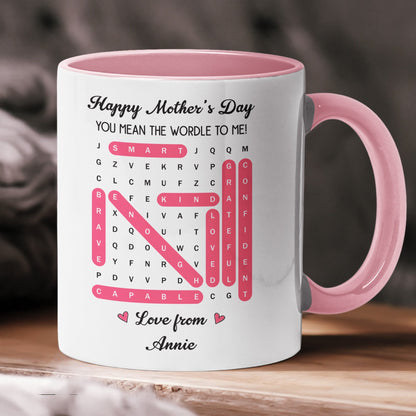 Mommy You Mean The Wordle To Us Word Search Game Gift Idea - Personalized Mug